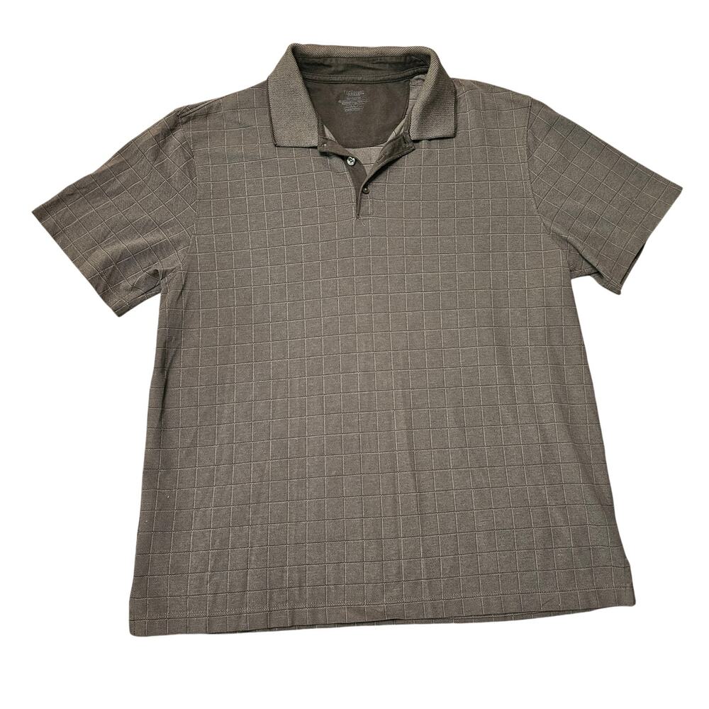 Van Heusen Men’s Size XL Brown Short Sleeve Cotton Blend Collared Shirt